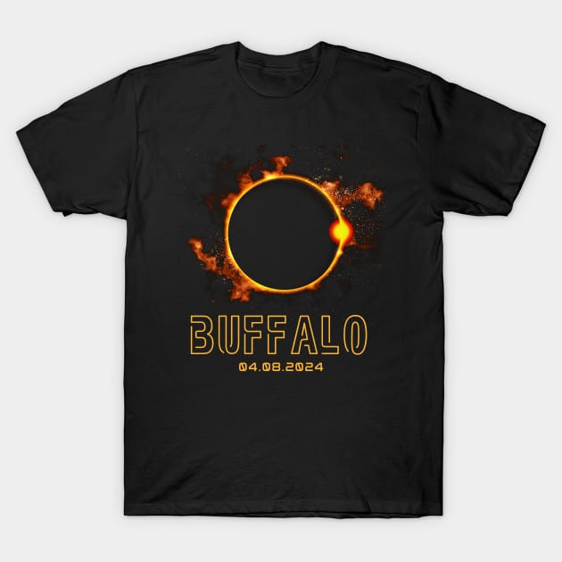 BUFFALO New York Total Solar Eclipse 2024 April 8th Souvenir T-Shirt by NUMAcreations